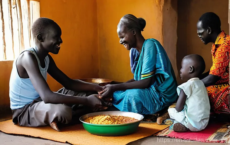 남수단 한국인 여행자 후기 - **Prompt:** A bustling and vibrant open-air market in Juba, South Sudan, filled with a diverse crowd...